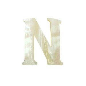 Vintage Mother of Pearl INITIAL Letter "N" Pin